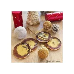 ResinWorld Paquete de 4 moldes para posavasos de resina_4