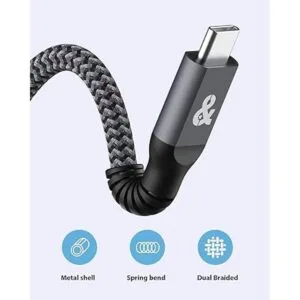 Cable USB C a USB C 3.2 6.6 pies100 W20 Gbps cable_2