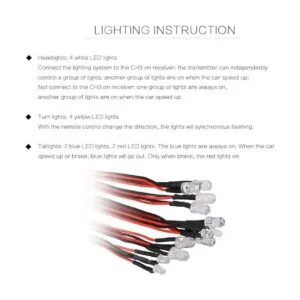 12 LED RC Kit de iluminación para