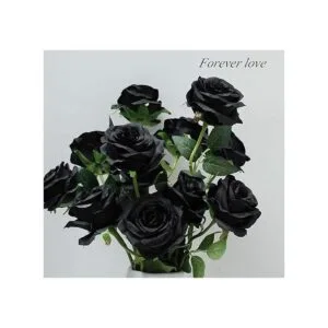 Laelfe 12 piezas de flores artificiales rosas de seda