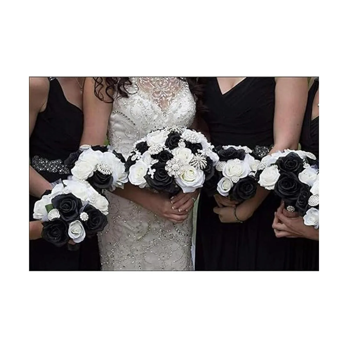 Laelfe 12 piezas de flores artificiales rosas de seda