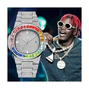 Reloj de pulsera de pulsera de acero inoxidable analógico_4