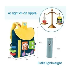 Busy Board Mochila para niños pequeños con hebillas y_5