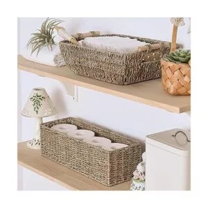 StorageWorks Seagrass Cesta de almacenamiento tejida