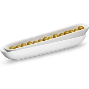 Kook Bandeja de barco de olivo plato de cerámica para_1