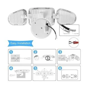MEIKEE Luces LED de seguridad de 42 W luz de inundación