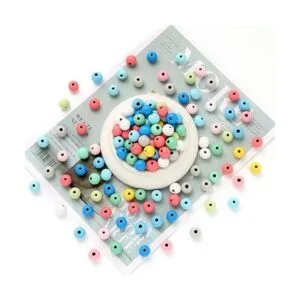 ToBeIT Cuentas de madera 500 cuentas redondas de madera_2