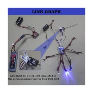 12 LED RC Kit de iluminación para