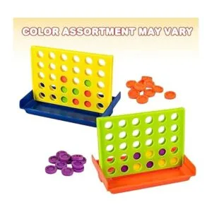 Juego de 4 piquetas de cuatro en una fila con tablero_4