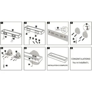 GERZWY Juego de 2 accesorios de baño SUS 304 de acero_5