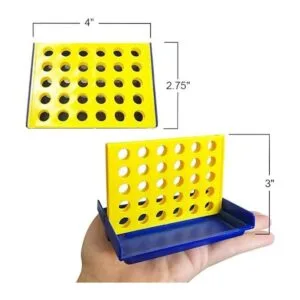 Juego de 4 piquetas de cuatro en una fila con tablero_3