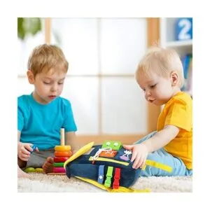 Busy Board Mochila para niños pequeños con hebillas y_6