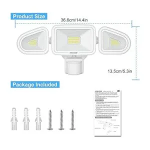 MEIKEE Luces LED de seguridad de 42 W luz de inundación