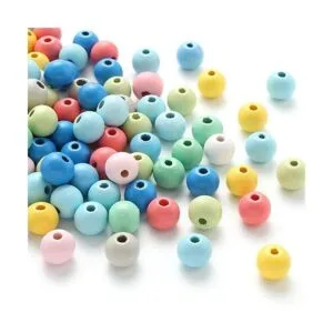 ToBeIT Cuentas de madera 500 cuentas redondas de madera_3