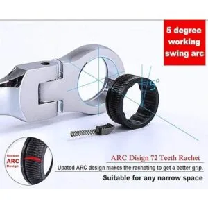 Juego de llaves de trinquete flexibles 12 piezas de