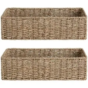 StorageWorks Seagrass Cesta de almacenamiento tejida