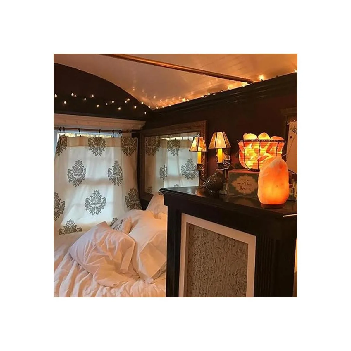 Elvissmart ES1002 Lámpara de noche de sal de cristal rosa_2