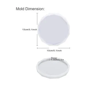 ResinWorld Paquete de 4 moldes para posavasos de resina_2