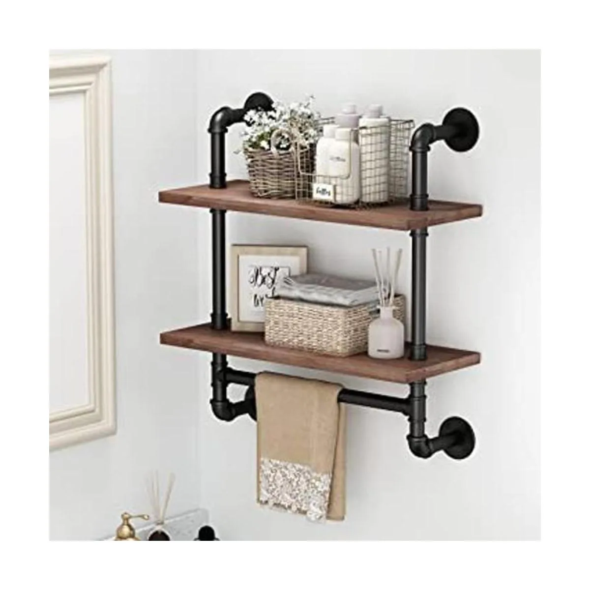 Estantes industriales para baño estantes de madera_1