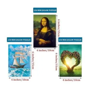 Paquete de 3 minirompecabezas de 150 piezas para adultos_2