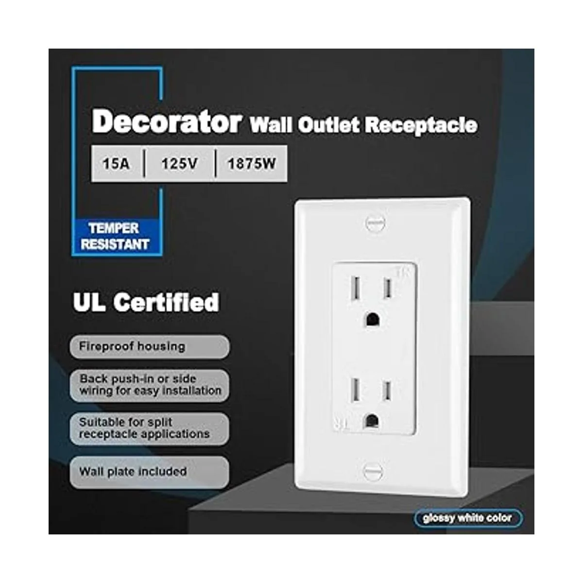 CML Decor Recetpacle Outlet de 50 unidades resistente a_2