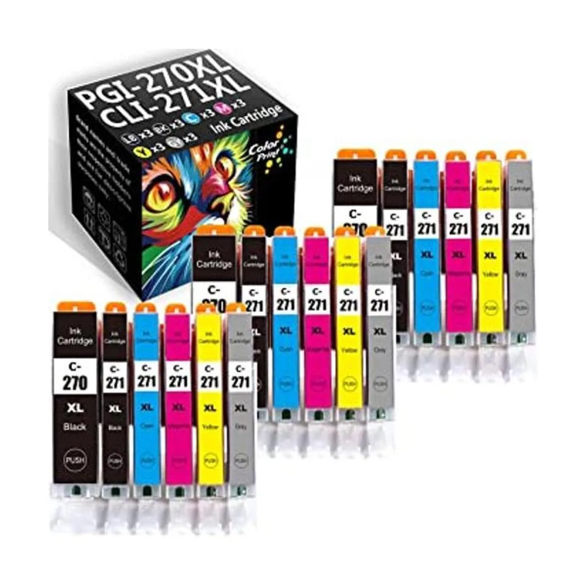 Paquete de 18 cartuchos de tinta compatibles con