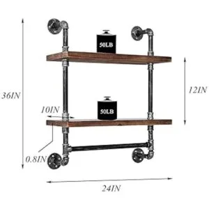 Estantes industriales para baño estantes de madera_3