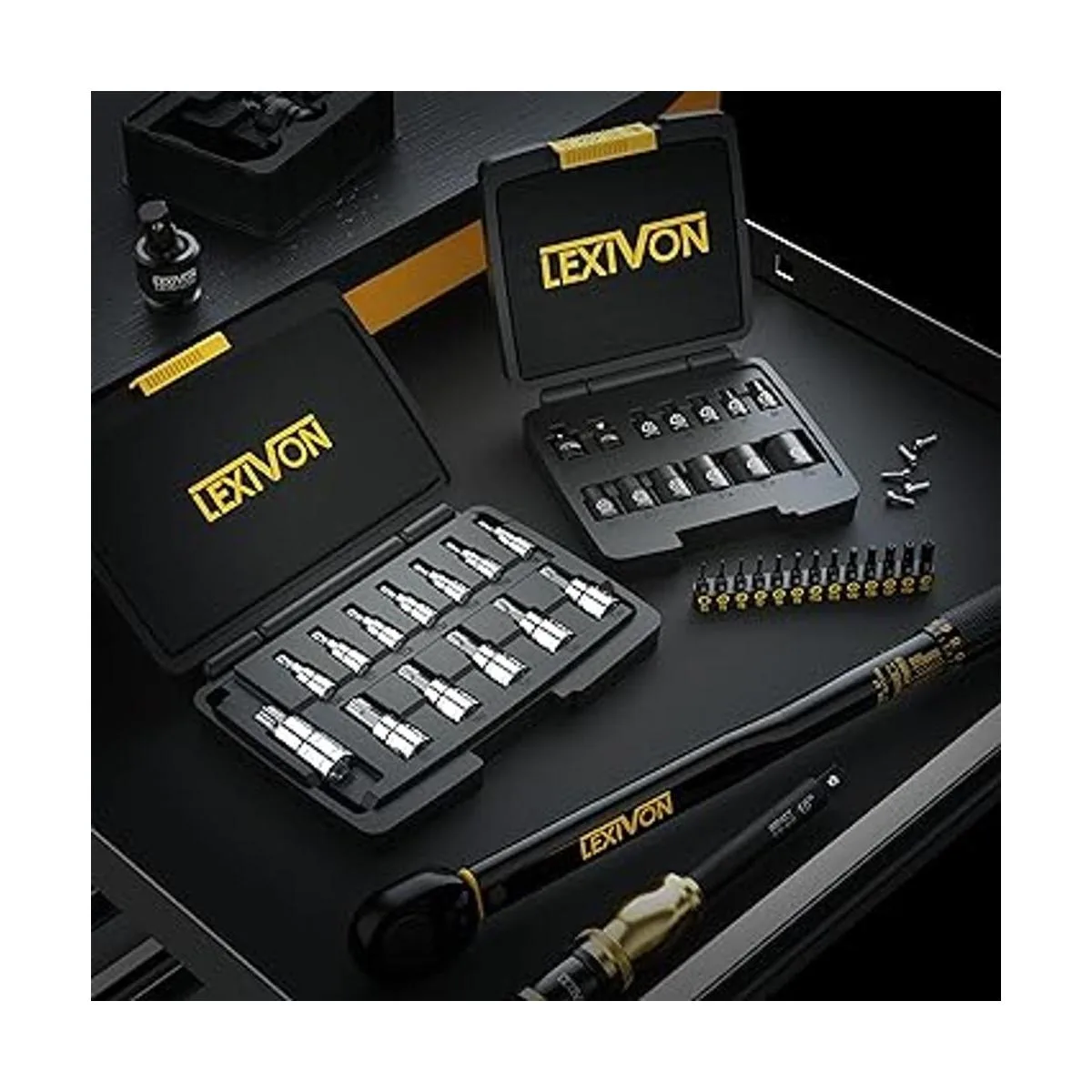 LEXIVON ETORX Juego de llaves de acero de aleación de