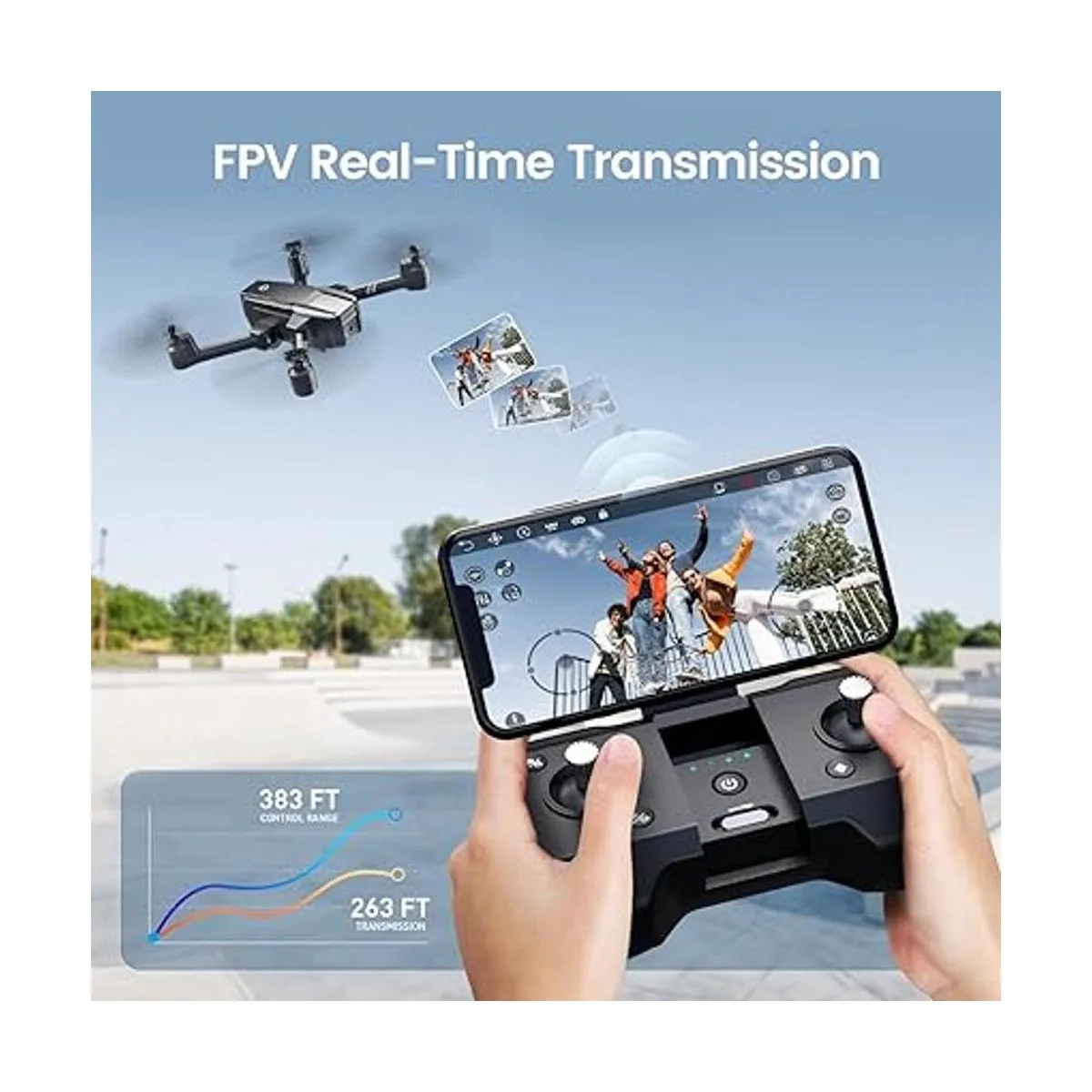 Holy Stone HS440 Dron FPV plegable con cámara WiFi 1080P_3