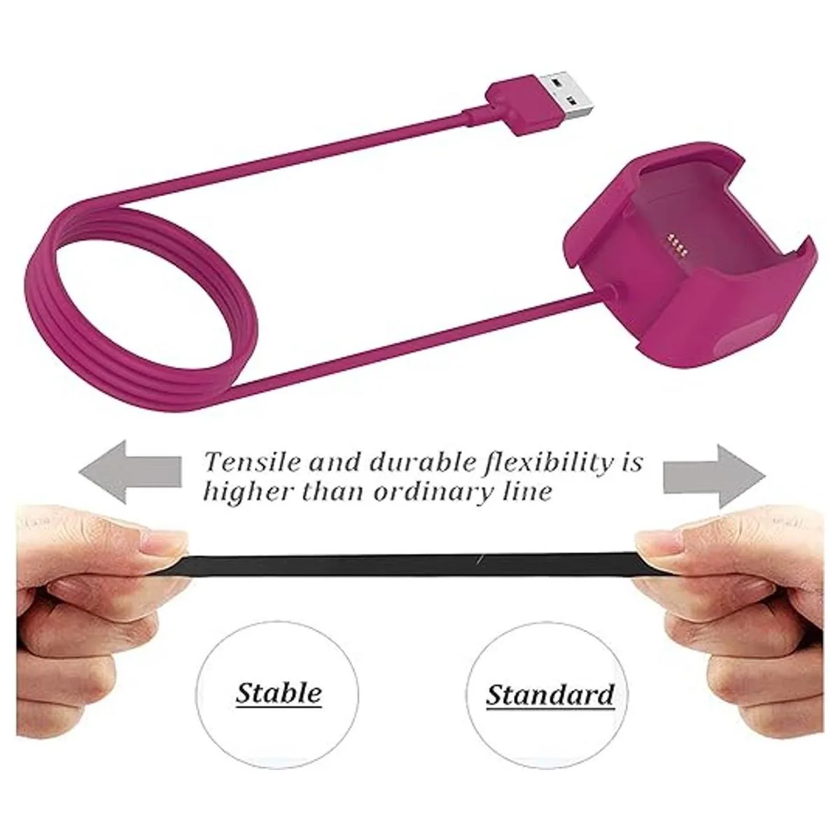 FitTurn Compatible con el cargador Fitbit Versa 2 de_3