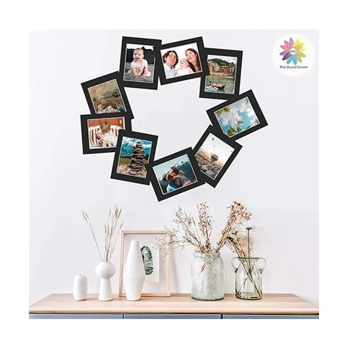 Centro de tablero paquete de 10 tableros negros sin