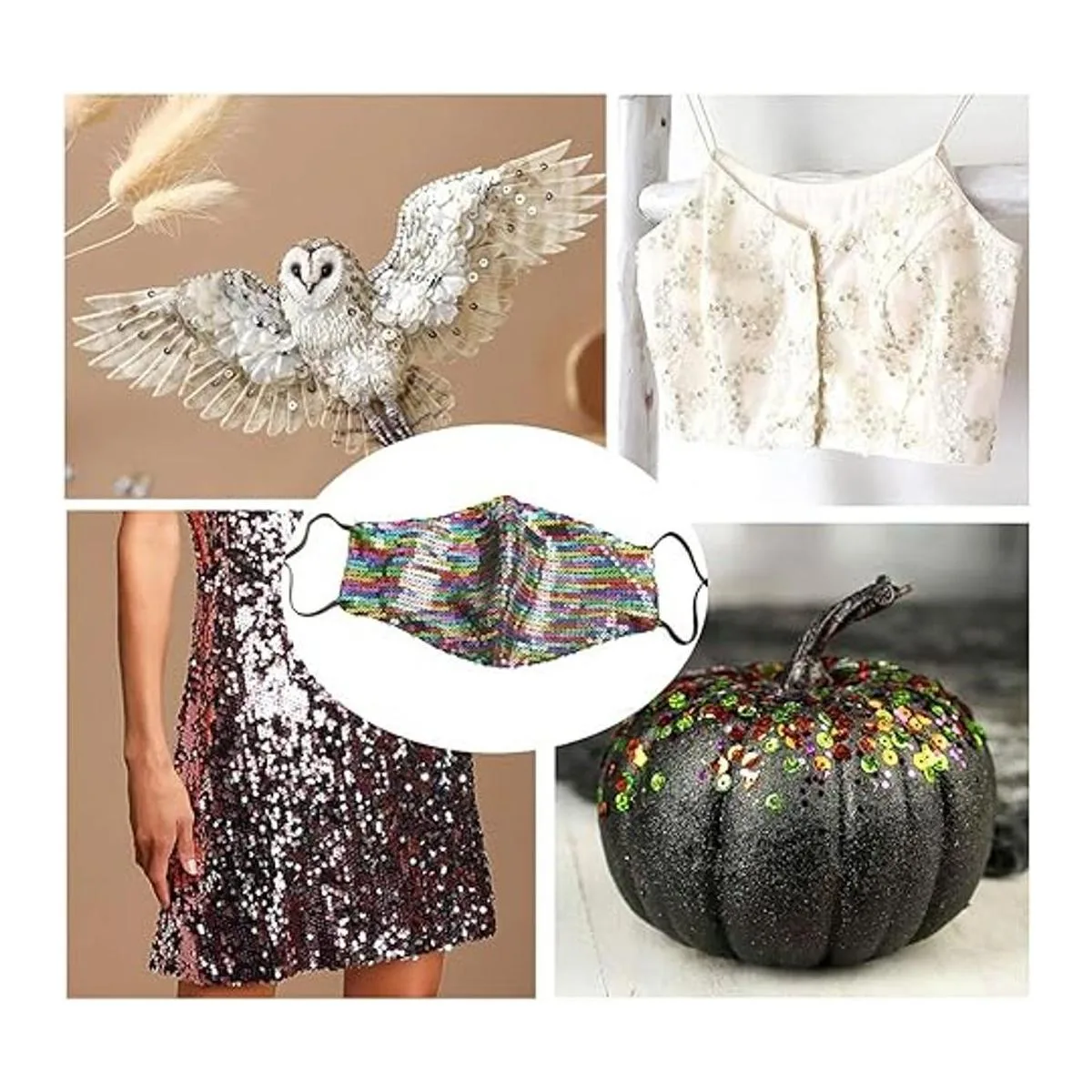 Crafare Lentejuelas sueltas de 0.276 in 16800 piezas de_5