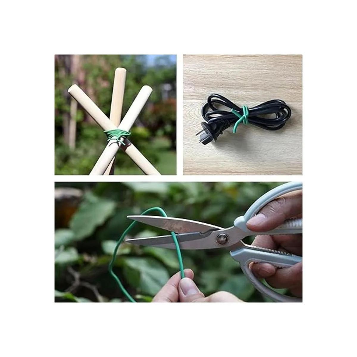 Lazos para plantas 32.8 pies de torsión suave de caucho_3