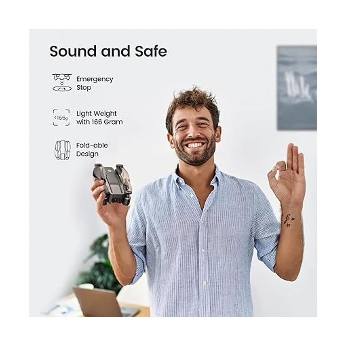 Holy Stone HS440 Dron FPV plegable con cámara WiFi 1080P_6