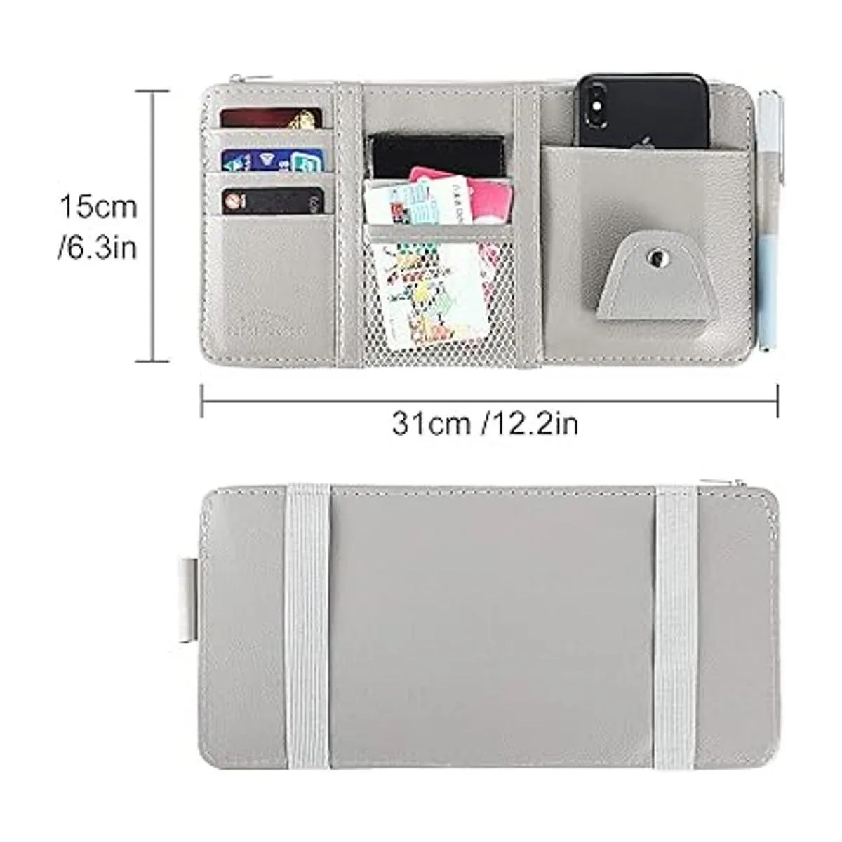 Boao Paquete de 2 organizadores para visera solar de_4