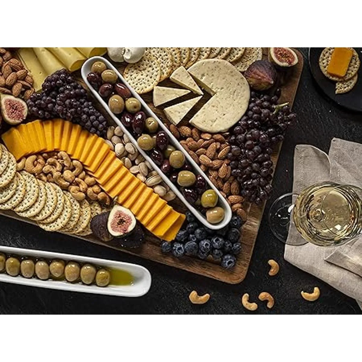 Kook Bandeja de barco de olivo plato de cerámica para_4