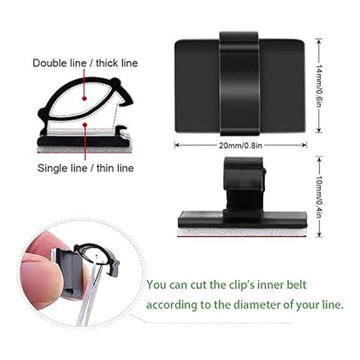 3M Clips autoadhesivos para cables para organizar cables_4