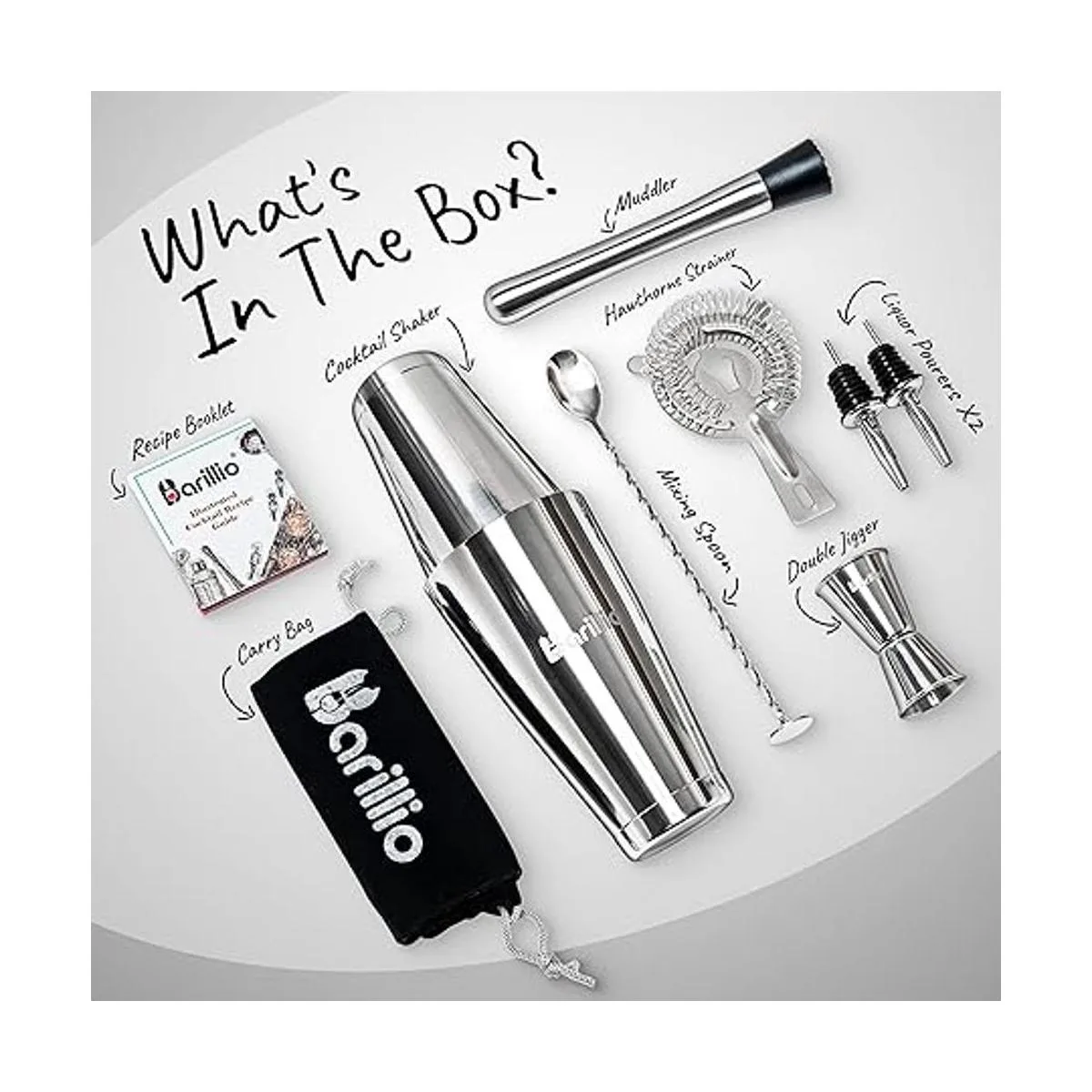 Boston Shaker Juego de coctelera profesional con_2