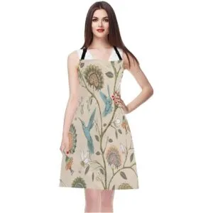 EKOBLA Delantales azules de colibríes flores retro flor_3