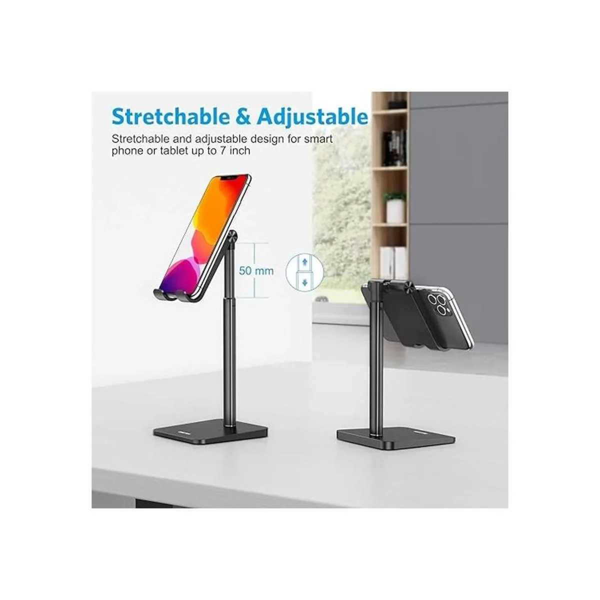 Cell Phone Stand OMOTON Adjustable Angle Height Desk_2