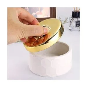 Hipiwe Caja de joyería de cerámica con tapa de abeja