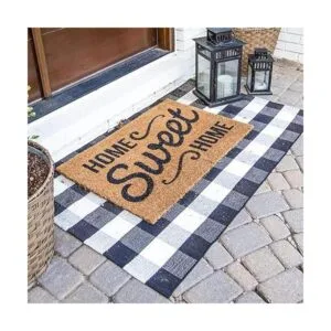 Buffalo Alfombra a cuadros 35.4 x 59 pulgadas de