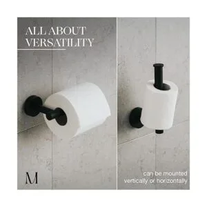 Marmolux Acc Soporte de papel higiénico negro mate y_4