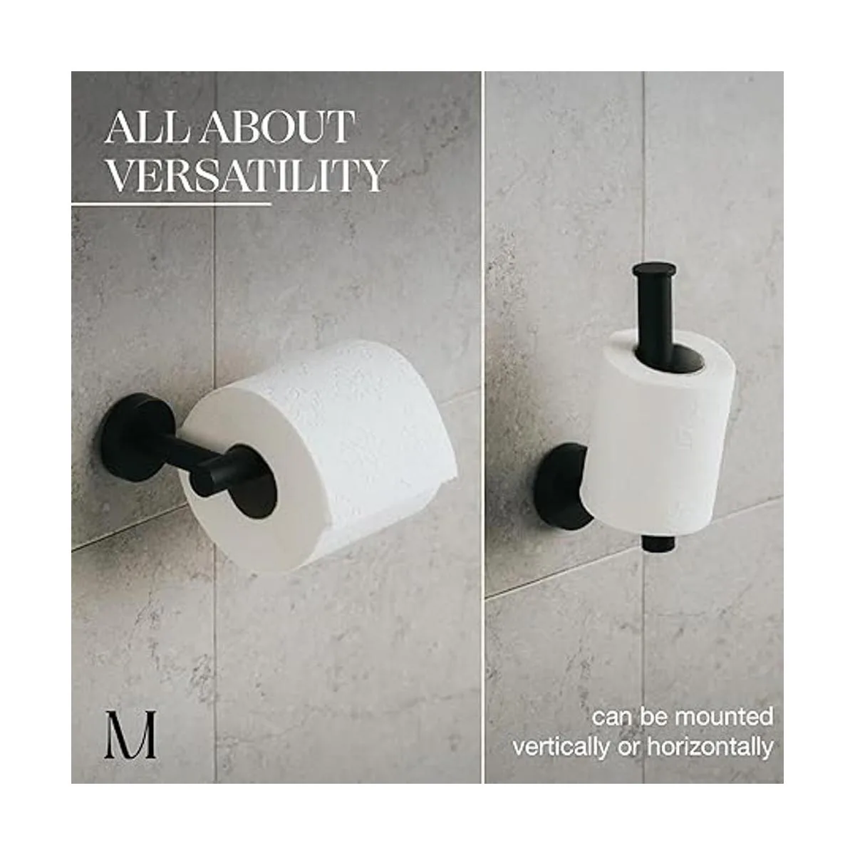 Marmolux Acc Soporte de papel higiénico negro mate y_4