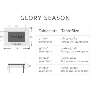 Glory Season Mantel rústico clásico de tela de lino con