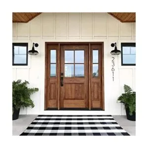 Buffalo Alfombra a cuadros 35.4 x 59 pulgadas de