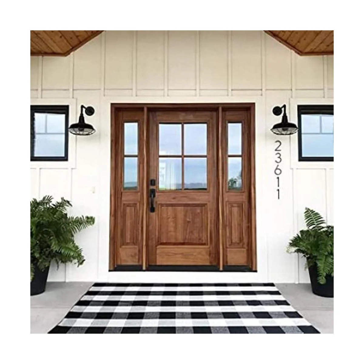 Buffalo Alfombra a cuadros 35.4 x 59 pulgadas de