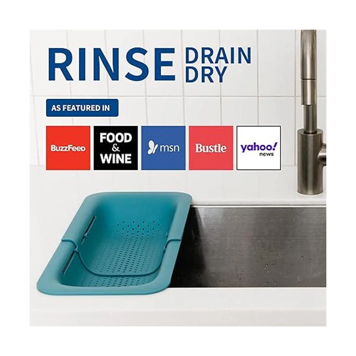 Blue Ginkgo Canasta coladora para el fregadero Lava_3
