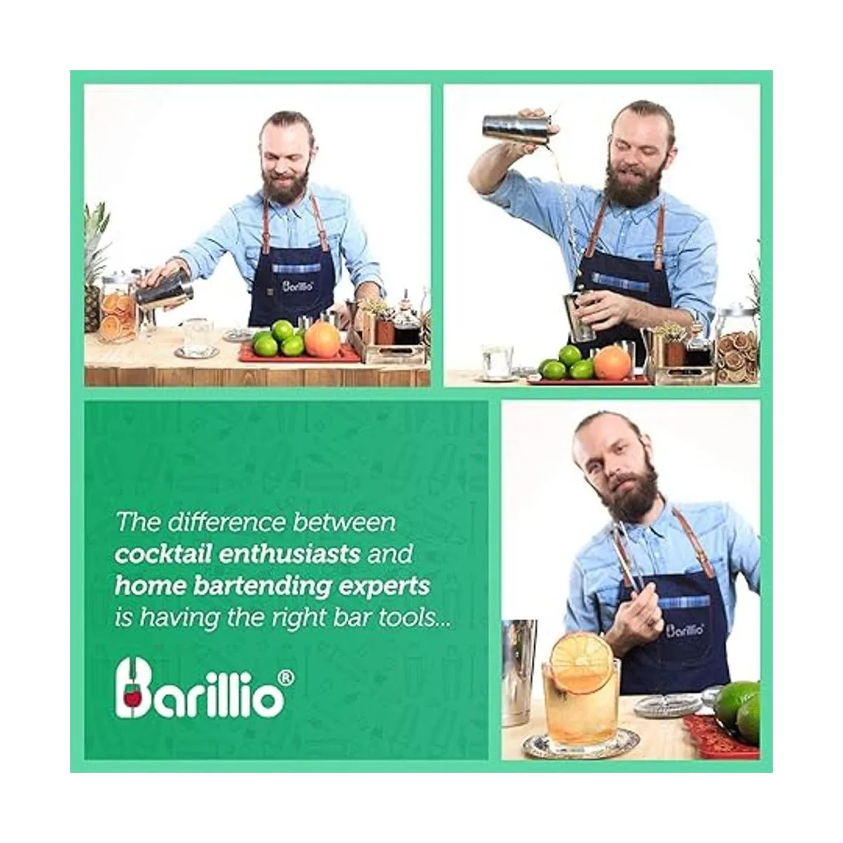 Boston Shaker Juego de coctelera profesional con_6