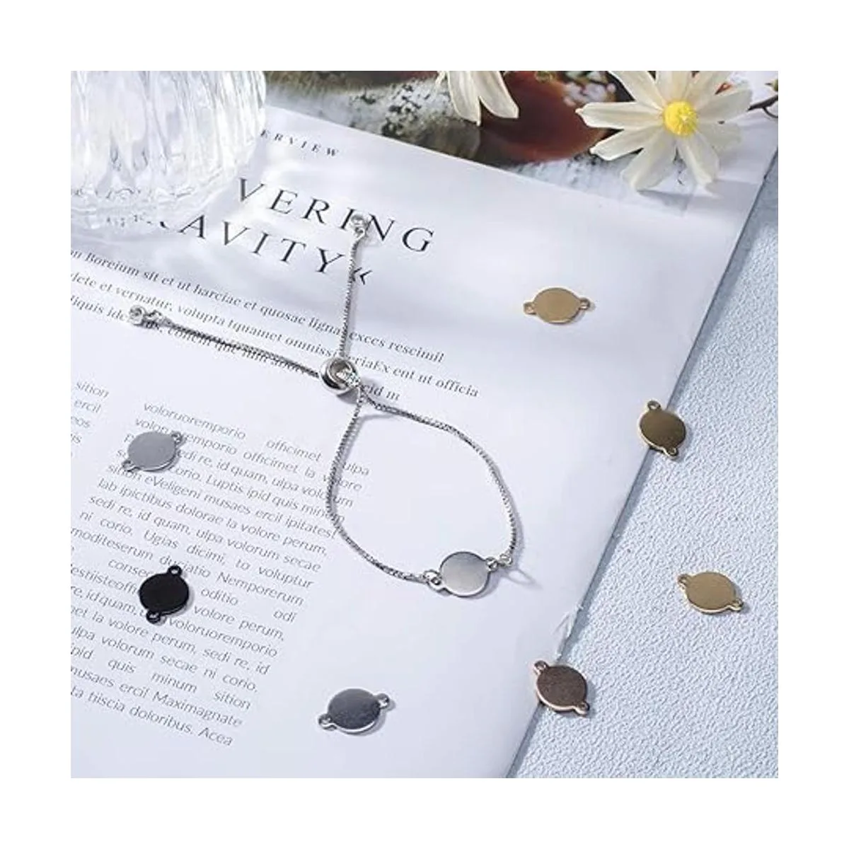 PH PandaHall 40 conectores de eslabones de acero